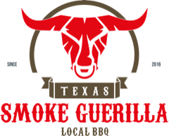 Texas Smoke Guerilla Logo, roter Bullenkopf